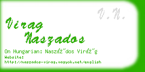 virag naszados business card